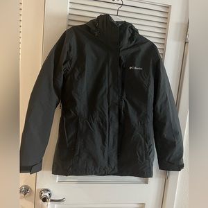 Black insulated Columbia jacket, 2-in-1